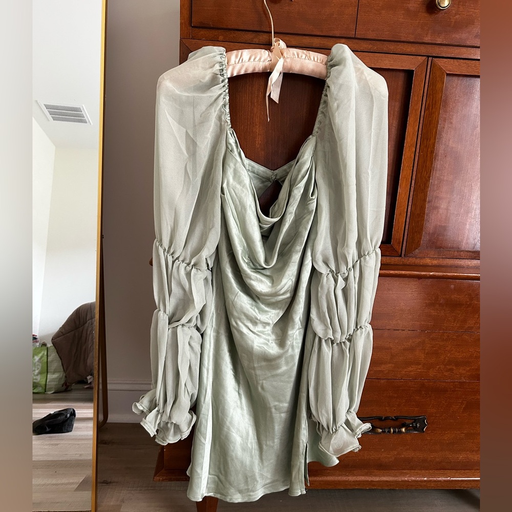 Sage green for love and lemons dress